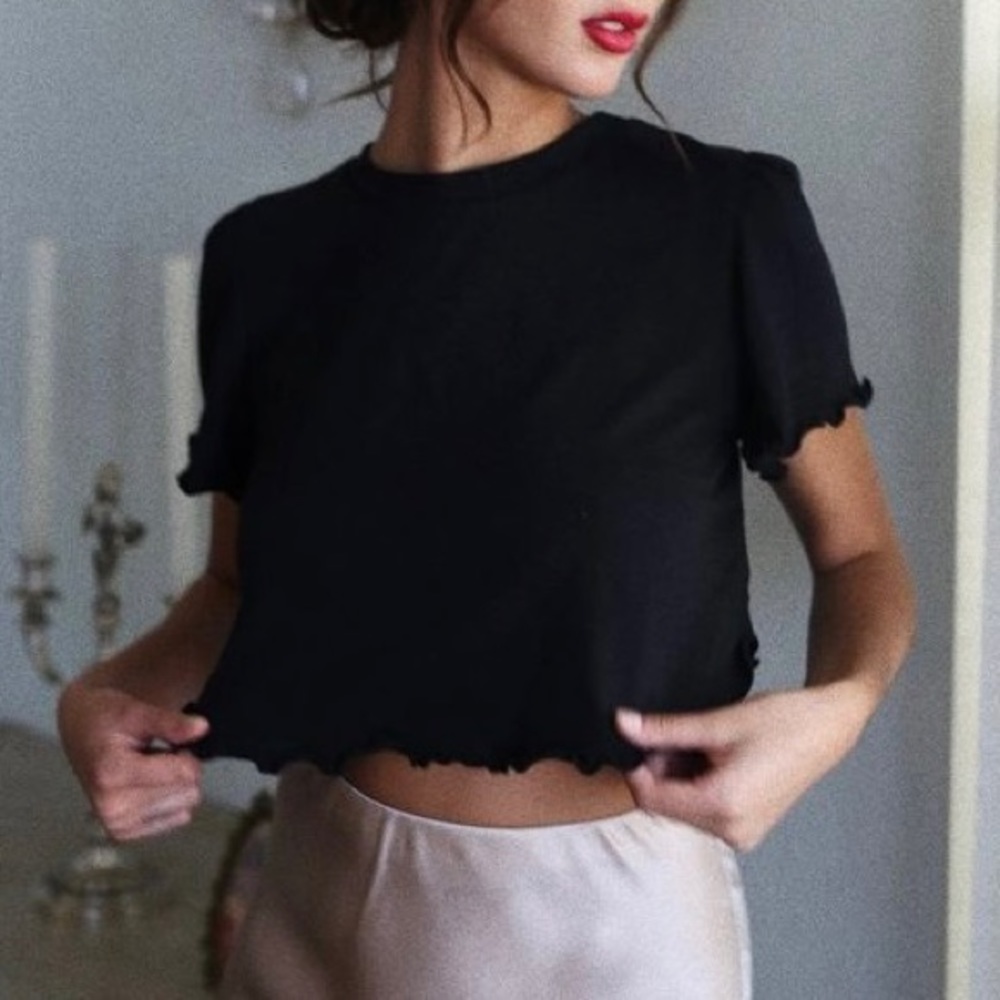 STONE COLD FOX - Black Bambino Tee - Sz 1